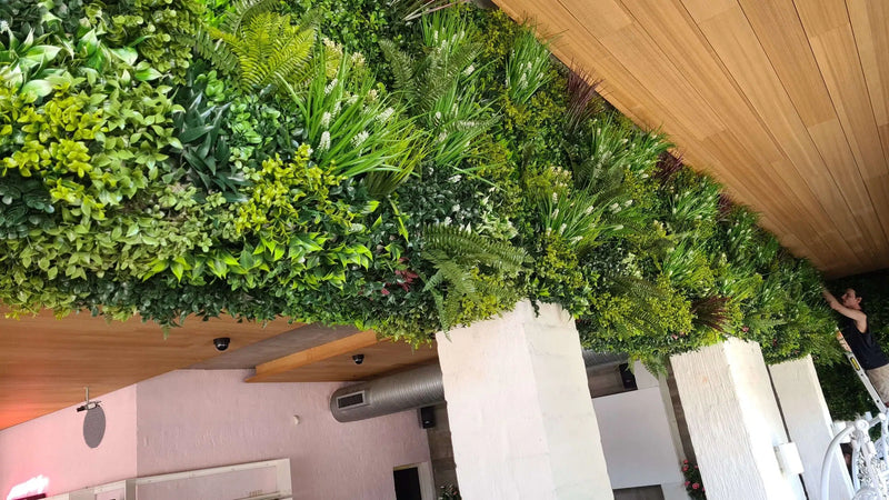 Lush Spring Artificial Vertical Garden Green Wall 40" x 40" 11SQ FT - Commercial Grade & UV Resistant