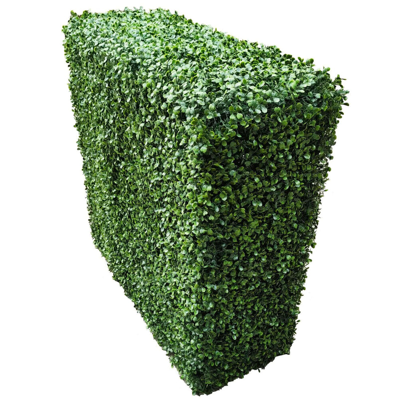 Two Tone Green Artificial Boxwood Hedge 40"L x 40"H Commercial Grade UV Resistant