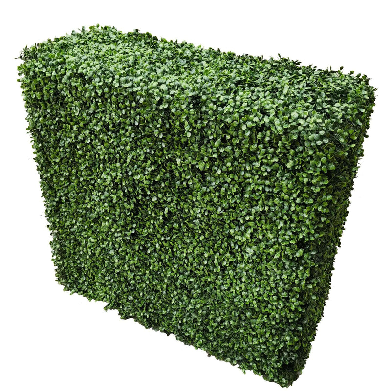 Two Tone Green Artificial Boxwood Hedge 40"L x 40"H Commercial Grade UV Resistant