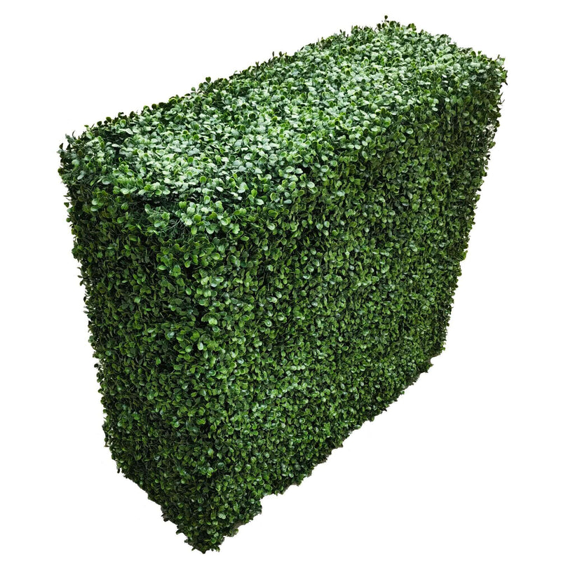 Two Tone Green Artificial Boxwood Hedge 40"L x 40"H Commercial Grade UV Resistant
