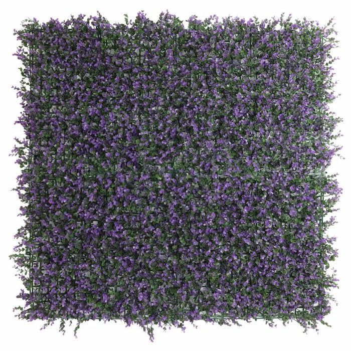 Designer Plants Artificial Purple Lavender Foliage Wall Panels 11SQFT 40"x 40" Commercial Grade UV Resistant