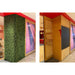 Natural Faux Boxwood Hedge Panels on a Retail Shop Display