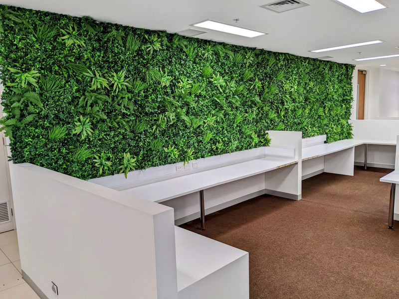 Luxury Green Tropics Artificial Living Wall /  Green Wall 40" x 40" 11SQ FT Commercial Grade UV Resistant