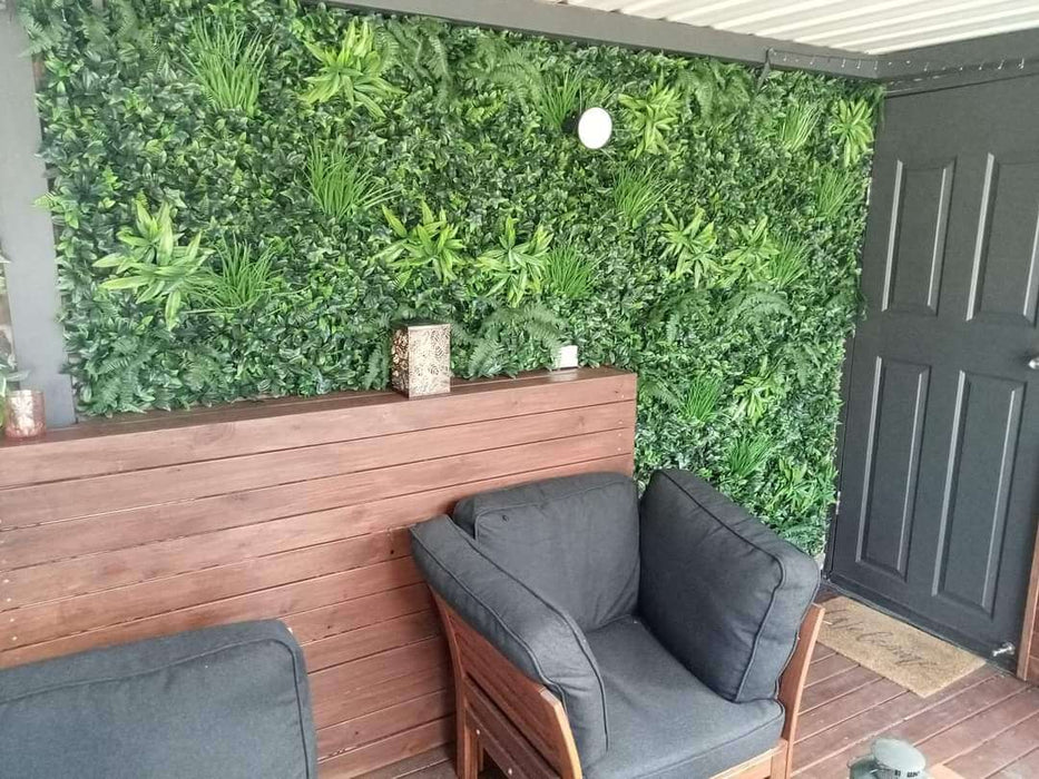 Luxury Green Tropics Artificial Living Wall /  Green Wall 40" x 40" 11SQ FT Commercial Grade UV Resistant