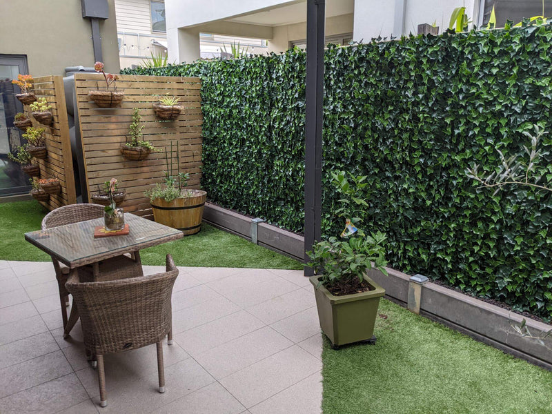 Artificial Boston Ivy Green Wall 40" x 40" 11SQ FT Commercial Grade UV Resistant