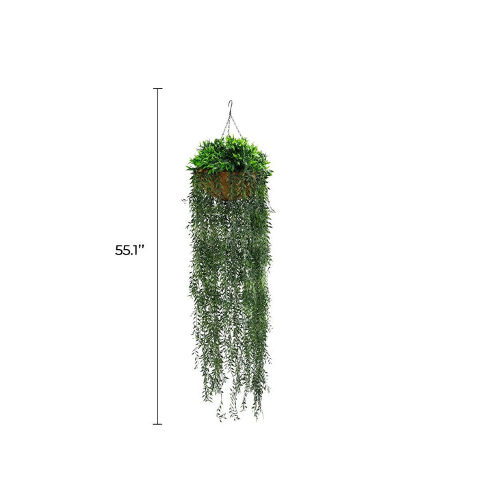 Artificial Hanging Fern Basket UV Resistant (13.8in x 55.1in /35cm x 140cm )