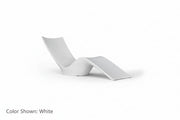 A white Autograph Chaise Lounger designed for poolside use or in pool use, featuring a curved and ergonomic design.