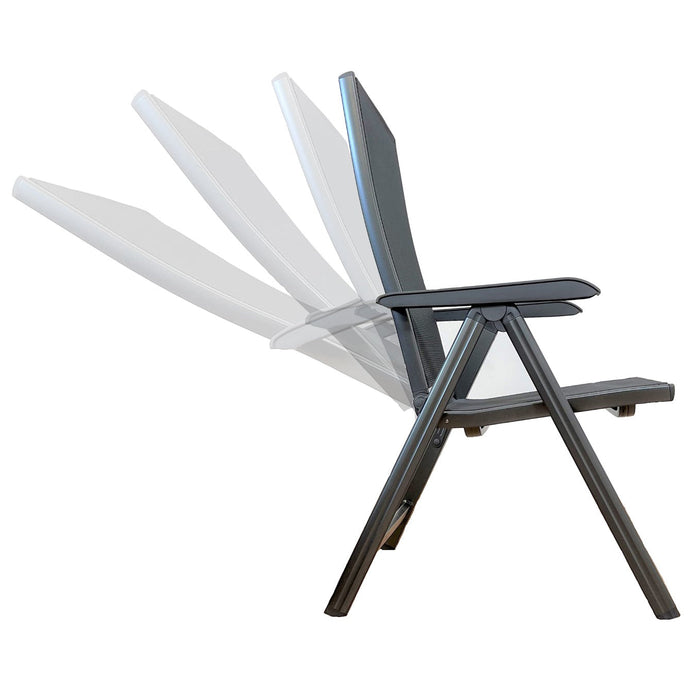 Basic Plus 5-Piece Dining Set- Multi-Position Chairs & Table with Umbrella Hole