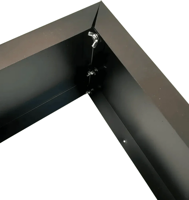Black Metal Planter Medium (Open Base for Artificial Hedges)