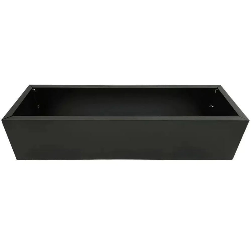 Black Metal Planter Medium (Open Base for Artificial Hedges)