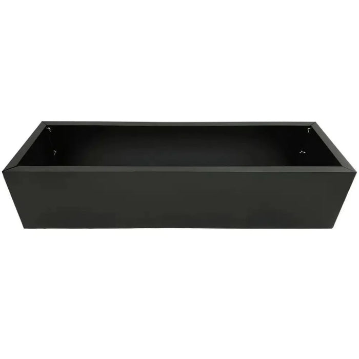 Black Metal Planter Medium (Open Base for Artificial Hedges)