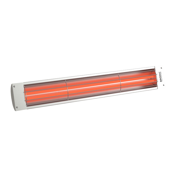 Infrared outdoor heater with visible Bromic logo on a white background