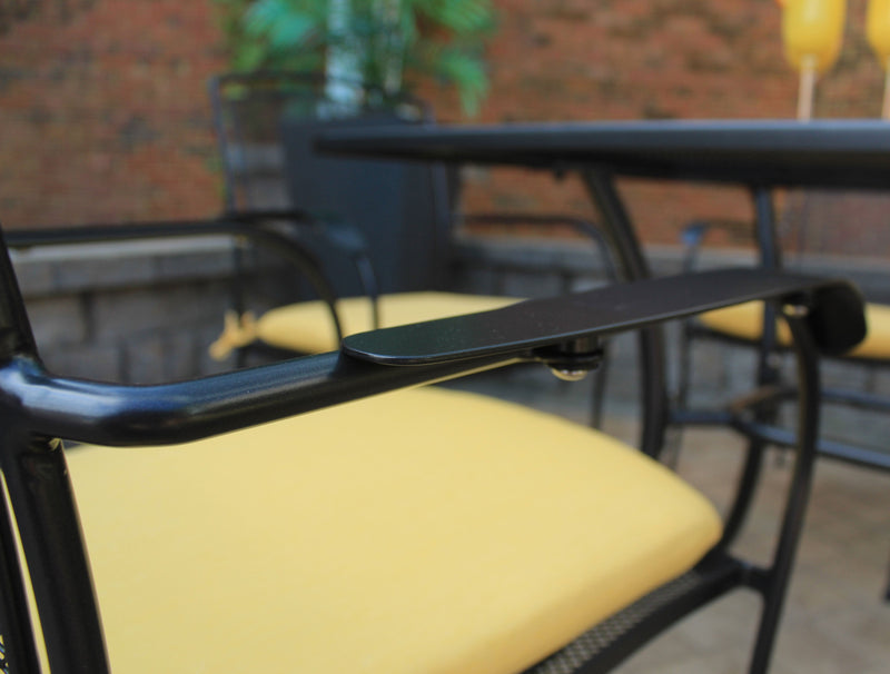 Henley 5-Piece Wrought Iron Mesh Dining Set (48-inch Table)
