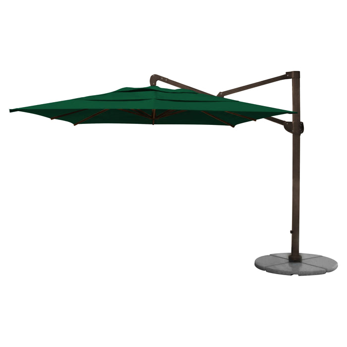 FiberBuilt Cantilever Umbrella - 10 Ft Square Crank, Umbrella with Steel Base, Commercial Umbrella