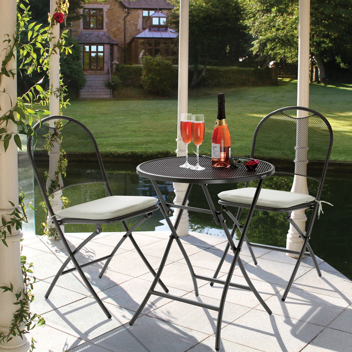 Cafe Napoli Wrought Iron 3-Piece Bistro Set