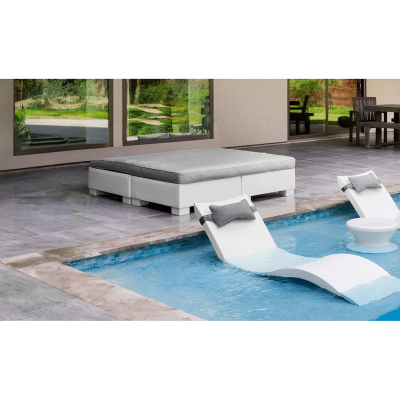 Ledge Lounger Affinity Square Sunbed With Flat Cushion