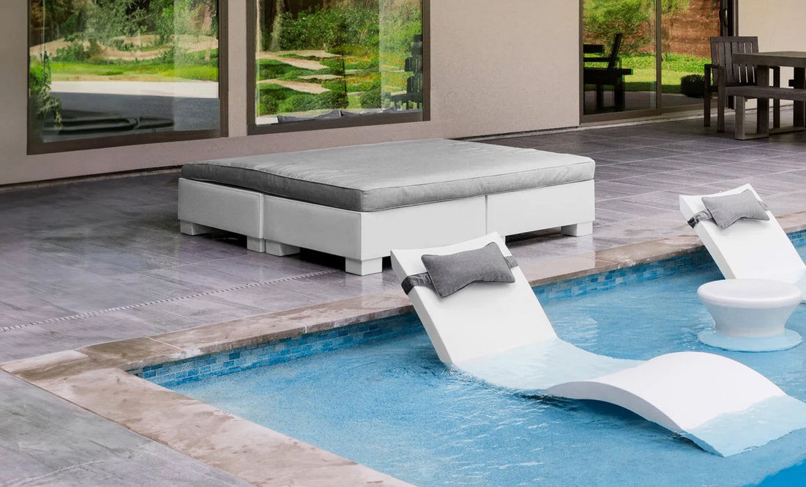 Ledge Lounger Affinity Square Sunbed With Flat Cushion, Square Daybed