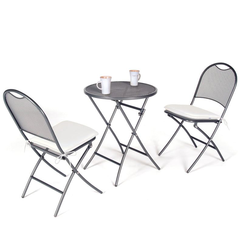 Cafe Napoli Wrought Iron 3-Piece Bistro Set
