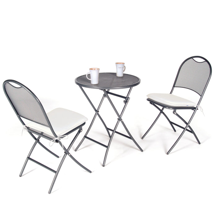 Cafe Napoli Wrought Iron 3-Piece Bistro Set