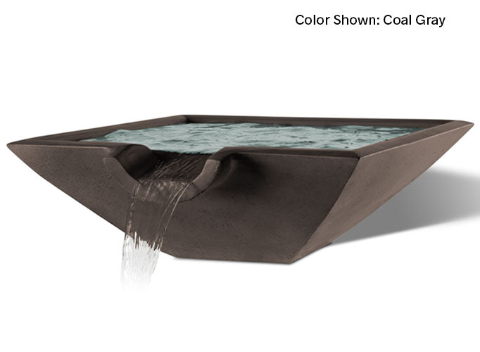 Slick Rock Concrete Square Camber Water Bowl