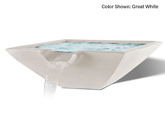 Slick Rock Concrete Square Camber Water Bowl