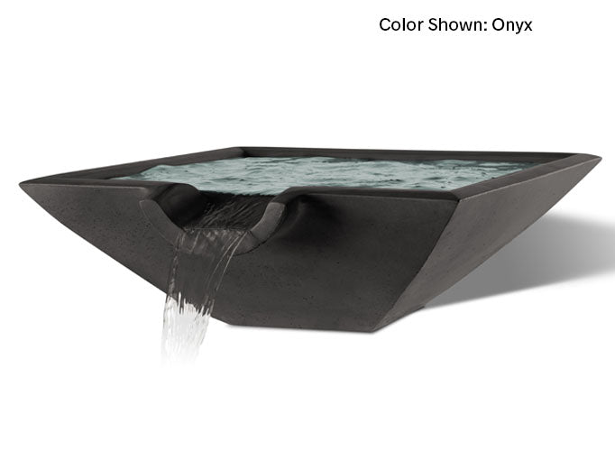 Slick Rock Concrete Square Camber Water Bowl