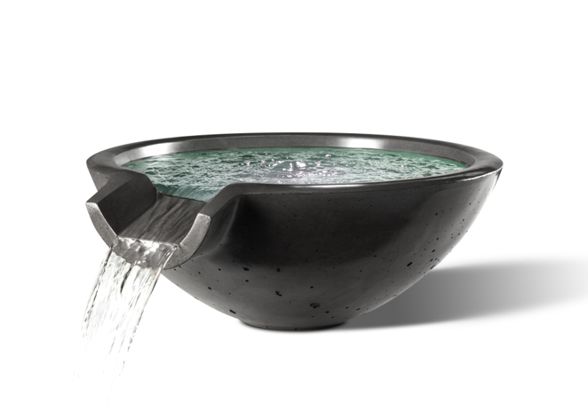 Slick Rock Concrete Round Camber Water Bowl - 30" Diameter