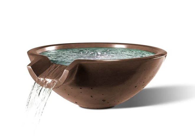 Slick Rock Concrete Round Camber Water Bowl - 30" Diameter