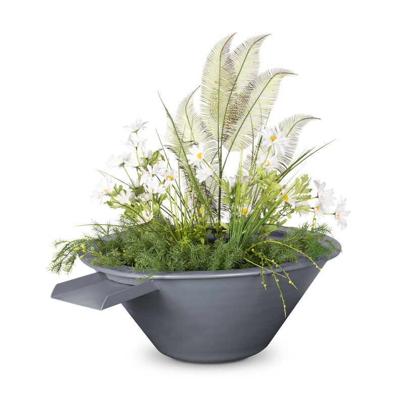 The Outdoor Plus Round Cazo Planter & Water Bowl - Metal Powder Coat
