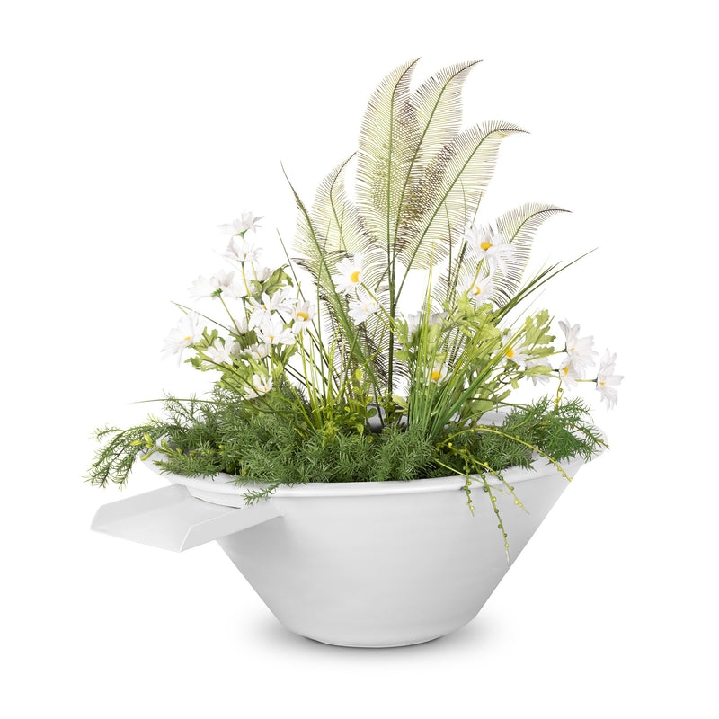 The Outdoor Plus Round Cazo Planter & Water Bowl - Metal Powder Coat