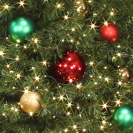Commercial Christmas Tree Ornament Package - Traditional Holiday Colors