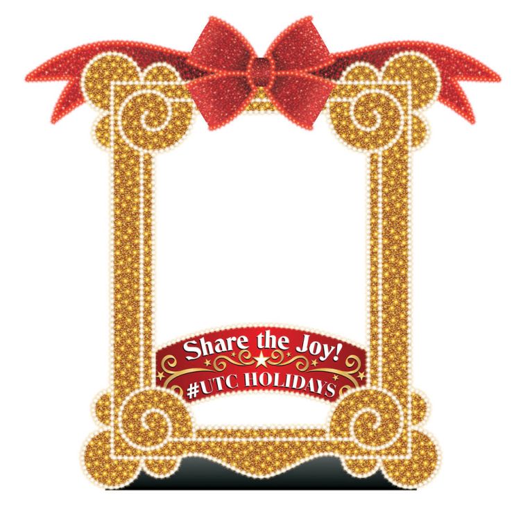 9' Christmas Photo Op - Gilded Photo Frame