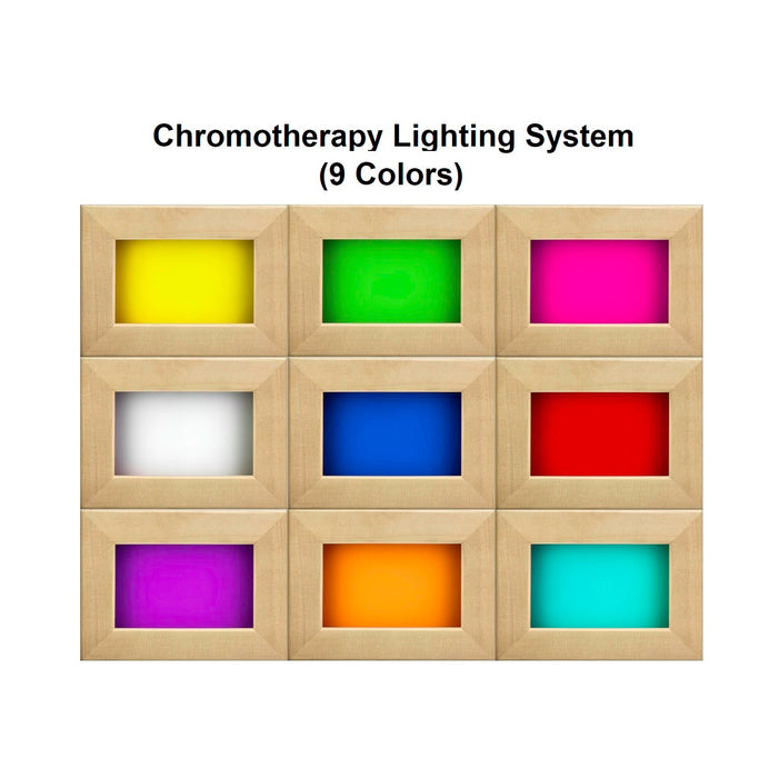 Golden Designs Bilbao 3 Person Ultra Low EMF FAR Infrared Sauna - DYN-5830-01 | Far Infrared Therapy | Chromotherapy | Home Sauna