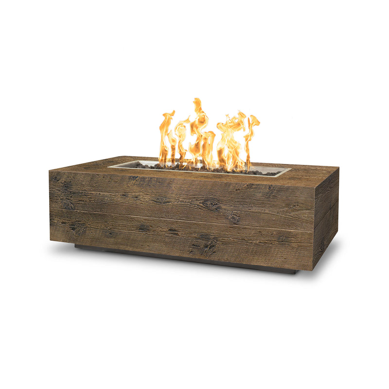The Outdoor Plus Coronado Rectangular Firepit - Concrete Wood Grain
