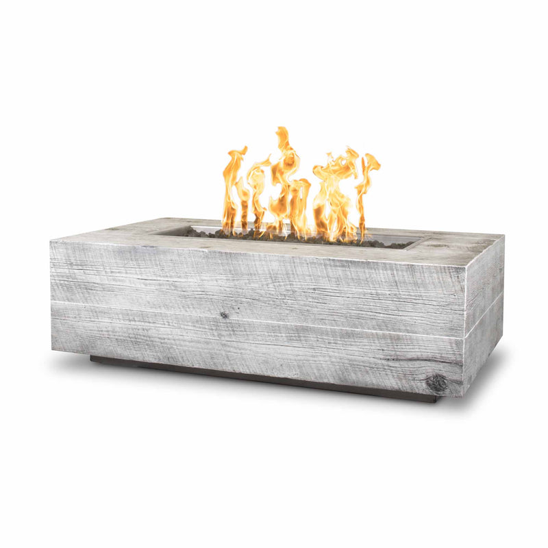 The Outdoor Plus Coronado Rectangular Firepit - Concrete Wood Grain