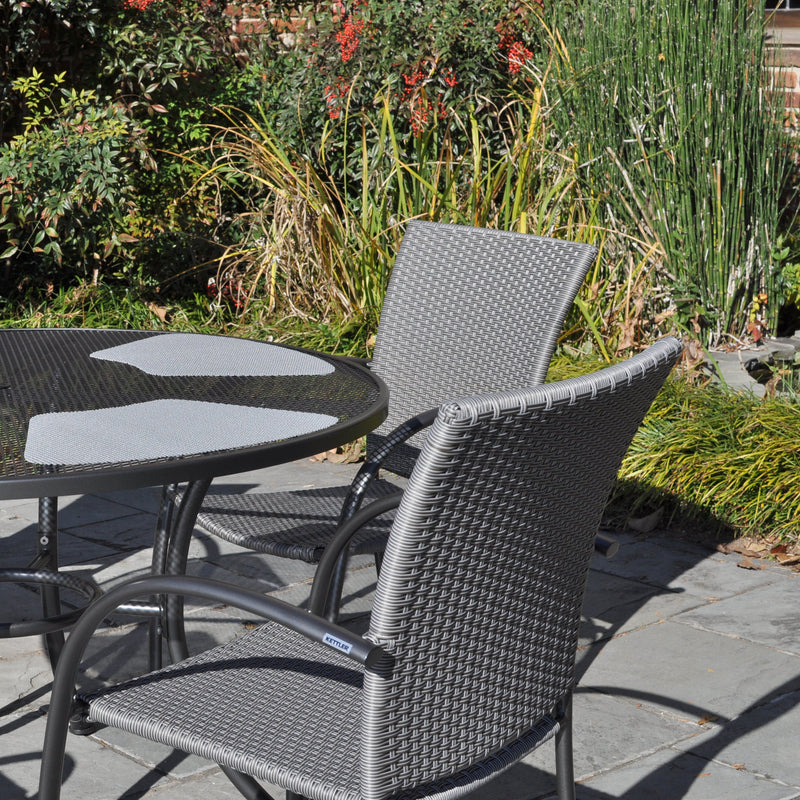 Pilano Woven 5-Piece Wrought Iron Dining Set