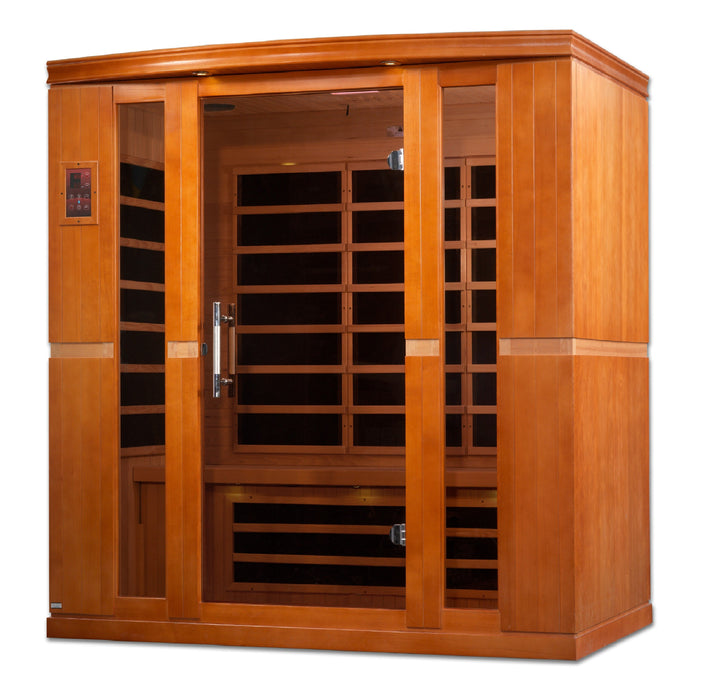 Golden Designs DYN-6440-01 Bergamo Edition 4-Person Low EMF Far Infrared Sauna - Spacious Hemlock Wood Indoor Sauna with Bluetooth and Chromotherapy