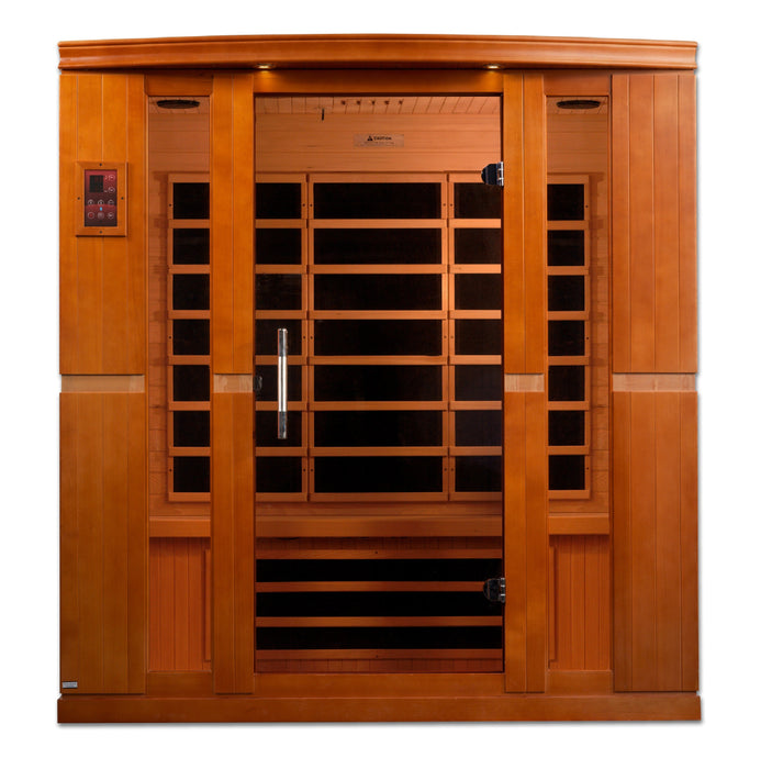 Golden Designs DYN-6440-01 Bergamo Edition 4-Person Low EMF Far Infrared Sauna - Spacious Hemlock Wood Indoor Sauna with Bluetooth and Chromotherapy