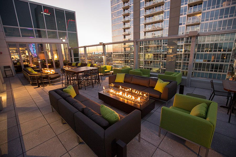 The Outdoor Plus 96" Del Mar Rectangular Concrete Fire Pit