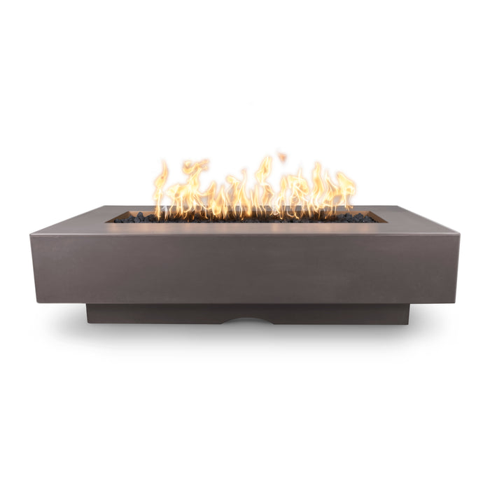 The Outdoor Plus 60" Del Mar Concrete Fire Pit, Rectangular Concrete Fire Pit, Handmade GFRC Firepit