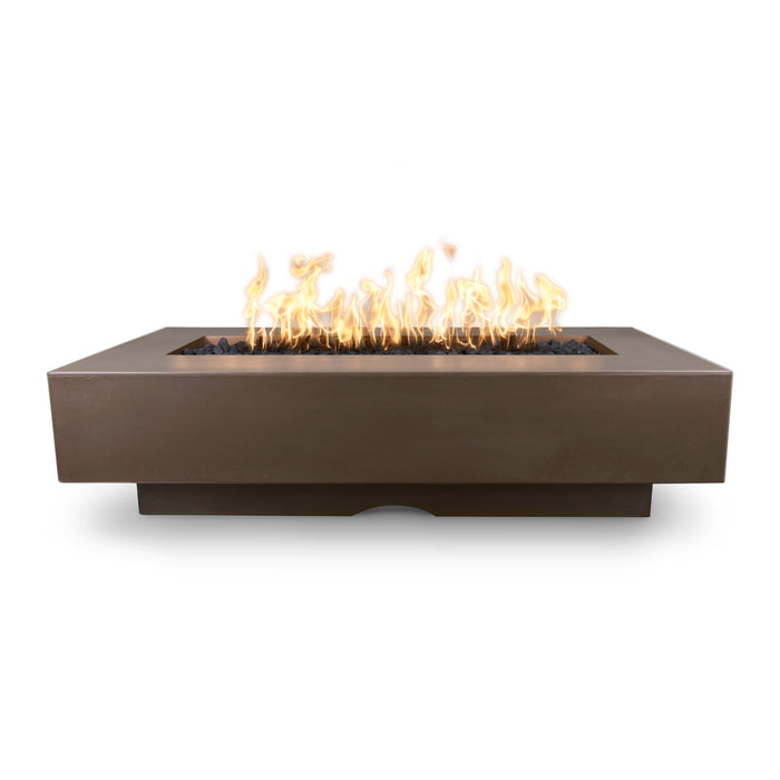 The Outdoor Plus 96" Del Mar Concrete Fire Pit, Rectangular Concrete Fire Pit, Handmade GFRC Firepit