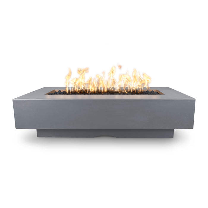 The Outdoor Plus 48" Del Mar Concrete Fire Pit, Rectangular Concrete Fire Pit, Handmade GFRC Firepit