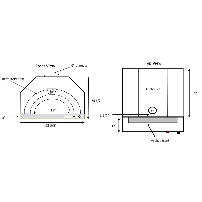 HPC Fire Di Napoli Series Outdoor Dual Fuel Oven - DIY Install