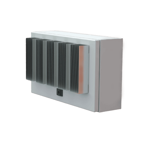 Wall-mounted 5 channel Bromic Eclipse controller on a transparent background