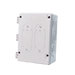 White Bromic Eclipse 1 channel control box with multiple mounting holes on a transparent background