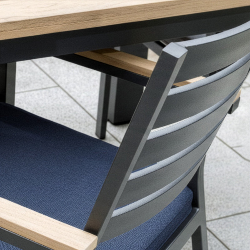 Elba 5 Piece Dining Set with Spectrum Indigo Cushions