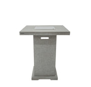 Concrete Elementi Montreal table with a square top on a white background