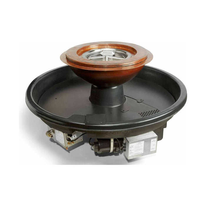 HPC Fire Evolution 360 Hammered Copper Fire and Water Bowl, Fire Bowl, Fire & Water Feature