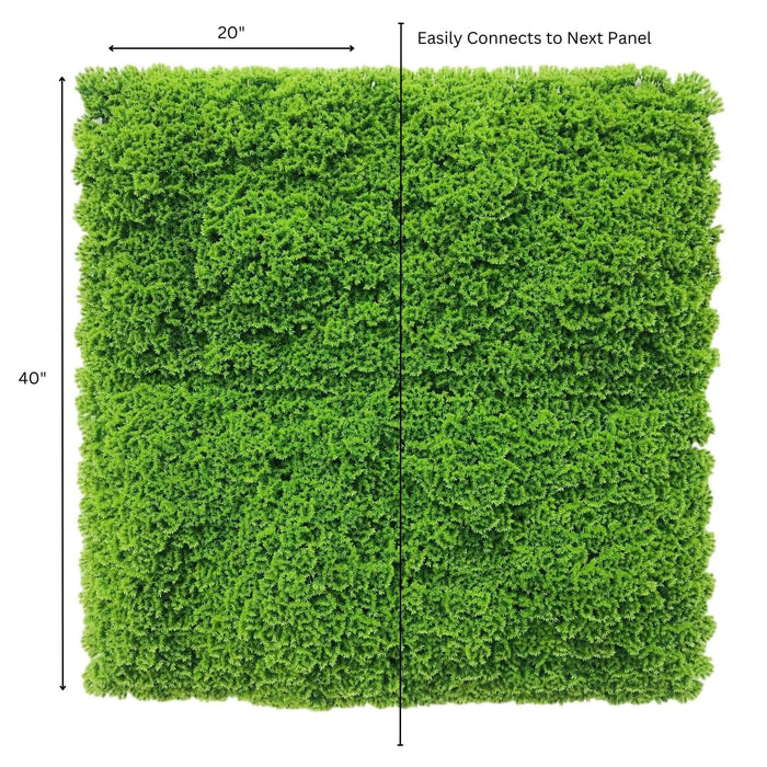 Faux Evergreen Moss Mat 33 SQ FT Pack of 6 - UV Resistant
