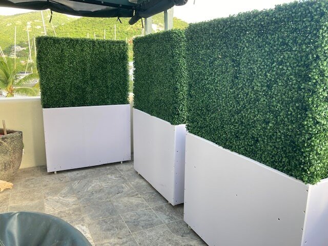 Two Tone Green Artificial Boxwood Hedge 40"L x 40"H Commercial Grade UV Resistant